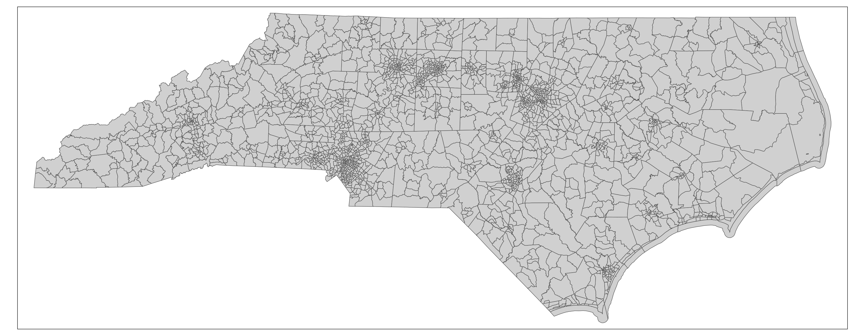 Census tracts in North Carolina in 2010